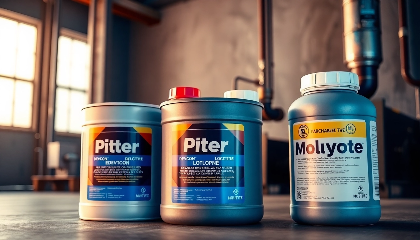 Discover high-quality products from https://pitertrade.ru/ including Devcon and Loctite in an industrial setting.