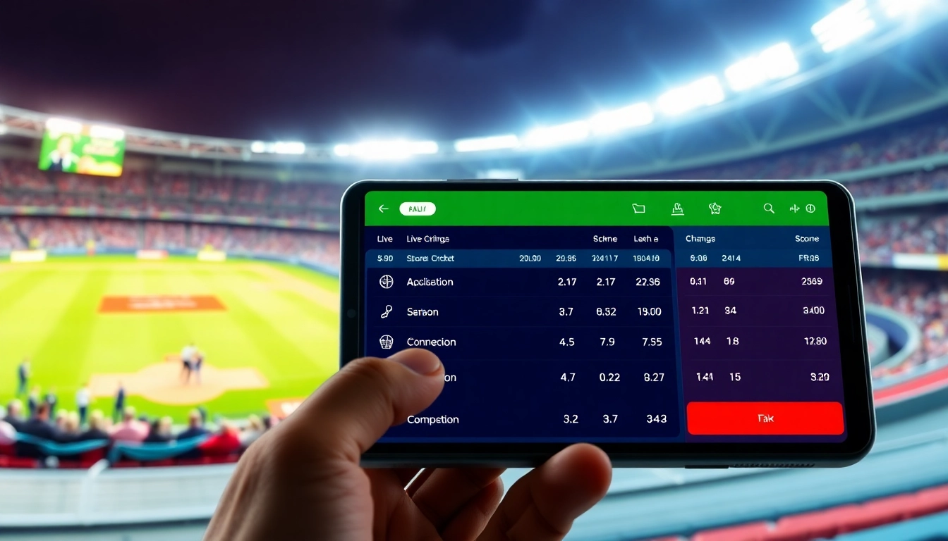 Reddybook platform showcasing live cricket betting interface with real-time scores and engaging visuals for sports enthusiasts.
